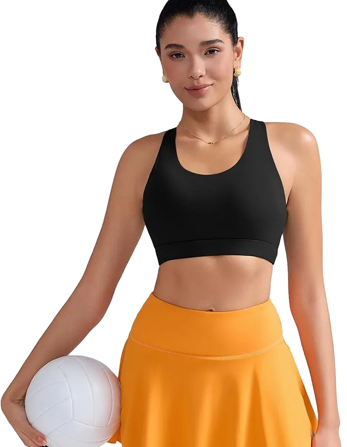Woman model in Running Girl sports bra